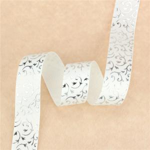 Quality lot hot silver flowers printed grosgrain ribbons cartoon ribbon DIY handmade materials wholesale