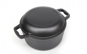 Quality Pre-Seasoned 2 in 1 cast iron dutch oven with skillet lid wholesale