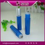 SRS empty recycled 10ml plastic roller ball bottle for eye serum with aluminum