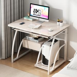 China 3D WOOD Modern Simple Computer Desk Desktop Desk Bookshelf Integrated Study Table on sale