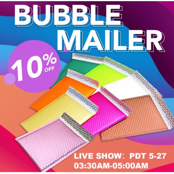 6 x 10 Custom Printed Padded Envelopes Bubble Mailing Bags Glitter Metallic Foil