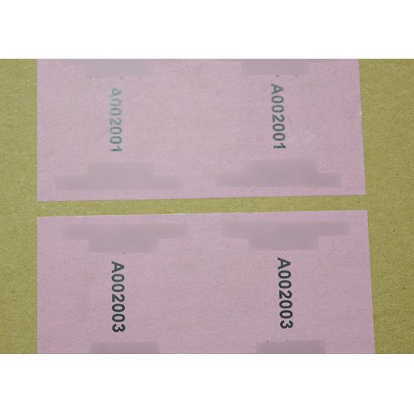 PET Film Material Printable Tamper Proof Labels Reveal Hidden Message