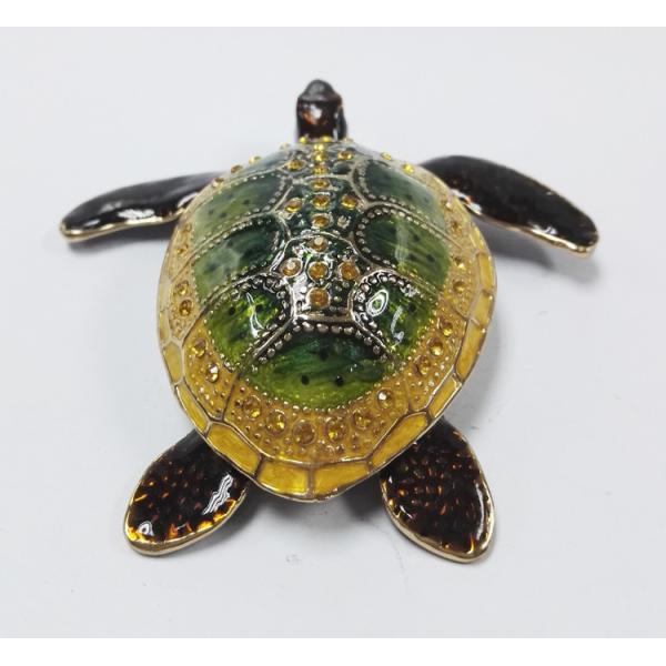 metal alloy turtle trinket jewelry box with magnet closure good quality and various designs