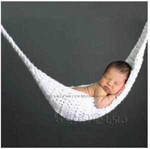 Quality Baby Knit Hammock White Color Crochet Bed Pure White Baby Crochet Knitted Bed Newborn Cott wholesale