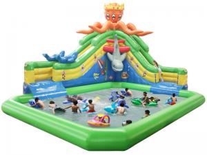 Quality Children Water Park Inflatable Slip And Slide Water Park For Business Rental wholesale