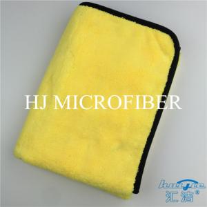 Buy cheap Yellow Color Microfiber Super Thick Coral Fleece Fabric Towel For Car Cleaning from wholesalers