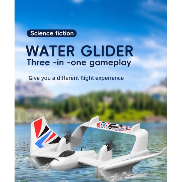 Rc Hydroplane Plane Toys Jet Fixed Wing 2.4g Remote Control Glider Foam Airplane Model Rc Plane for 8-13 Years Old