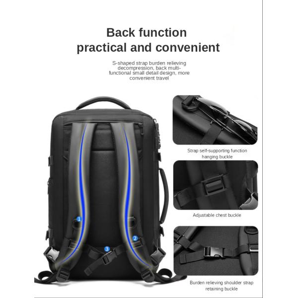 Wear Resistant Multifunctional Oxford Men Business Backpack 46*29*19cm