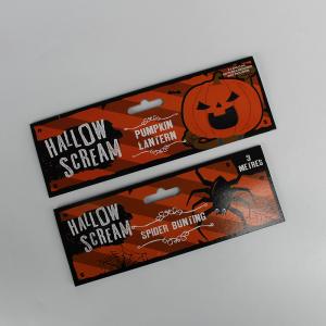 China Custom Hallow Scream Spider Bunting Paper Header Cards Printing For Display on sale