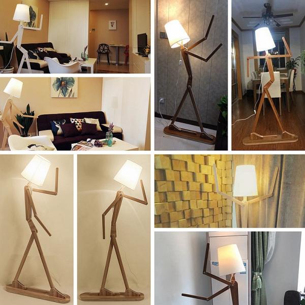 Nordic Wood Fabric Stand Light For Living Room Bedroom Study Art Deco Living room floor lamp(WH-WFL-07)