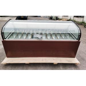 China 24 Pans Ice Cream Display Freezer CE Certificate Commercial Ice Cream Refrigerator on sale