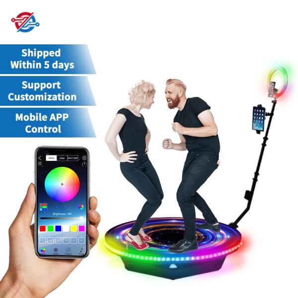 Automatic Spin 360 Photo Booth Fill Light Machine Camera Ipad Selfie Video Free Accessories