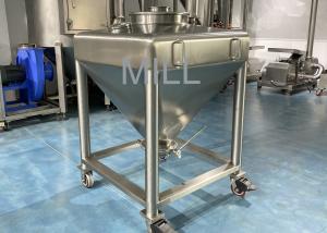 Quality Stainless Steel Vacuum Cubic IBC Powder Tote Tank / IBC Tank Container For Conveyor wholesale