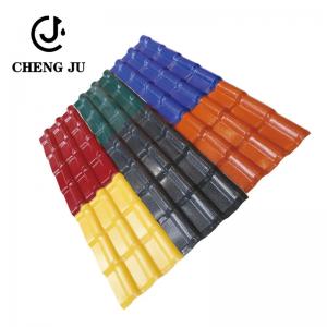 China Synthetic Resin Pvc Tile Roofing Sheets Color Coated Roofing Tile PVC Plastic Roof Tile on sale
