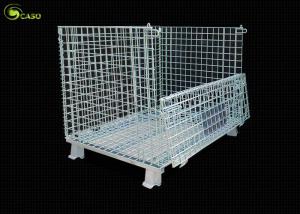 Quality Forklift Wire Mesh Warehouse Collapsible Corner Shelves Storage Turnover Box wholesale