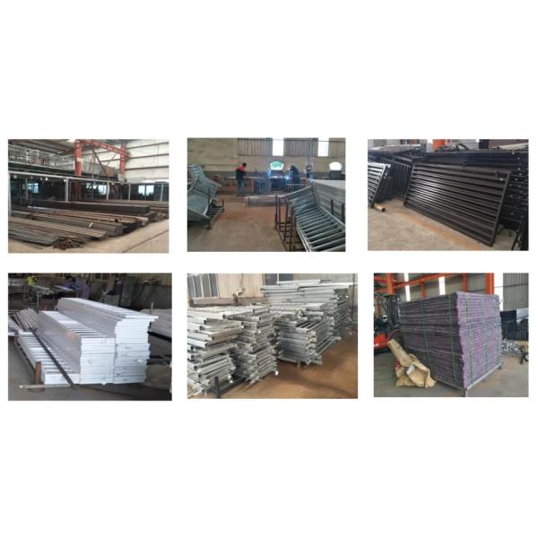 Powder Spraying Prefabricated Wrought Iron Gate Rails Fence Load-bearing Capacity