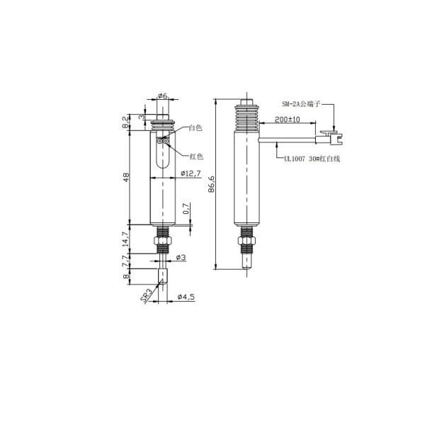 DC24V Tubular Electromagnet Solenoid For Keyboard Tester