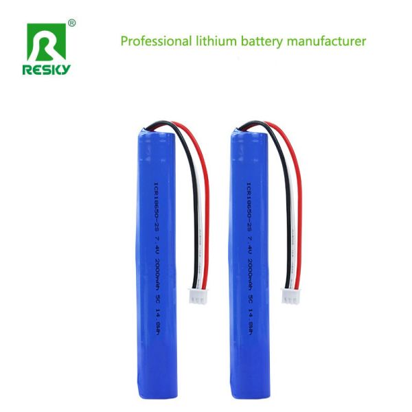 Power Batteries 18650 2S1P 7.4V 2000mAh 2600mAh 5C Lithium Ion Battery Pack With MSDS/UN38.3