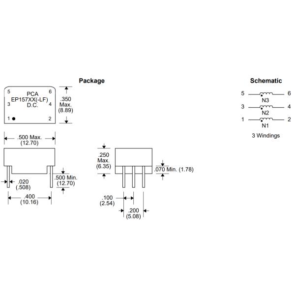 Pulse Transformer EP18270-LF / EP18271-LF / EP18272-LF / EP18273-LF