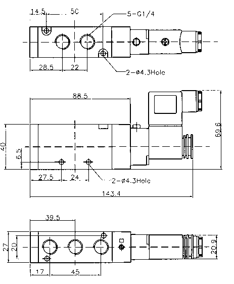 30 Million Times Camozzi Spacer Sleeve Type Solenoid Control Valve
