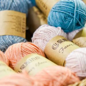 Quality 1/2.6NM Blending Cute Fluffy Air Yarn For Knitting Baby Dolls Hair Clip wholesale