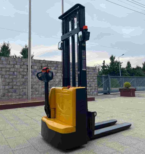 1.5t 3meters Full Electric Walkie Stacker With Reinforcing Ribs For Restocking