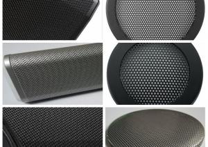 Quality Black Hexagonal Perforated Metal Speaker Grill Mesh SS 0.5mm Thickness wholesale