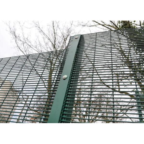 Green / Black Metal 358 Security Fence Powder Coated With Posts And Hardware