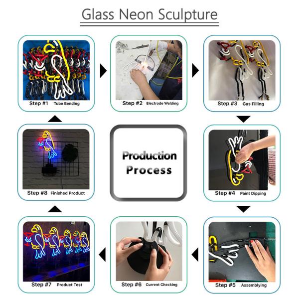 25x25cm Tabletop Neon Light 12v Led Neon Rope Light UL Cocktails