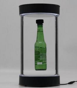 Quality acrylic magnetic floating levitation pop beer bottle adveritising racks wholesale