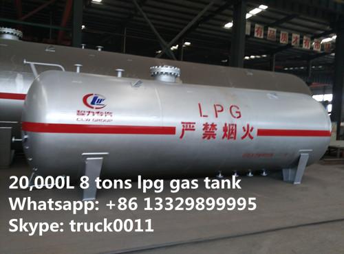 Cheap factory direct sale ASME 8 metric tons surface lpg gas storage tank, 20cbm bulk lpg cooking gas propane tank for sale for sale