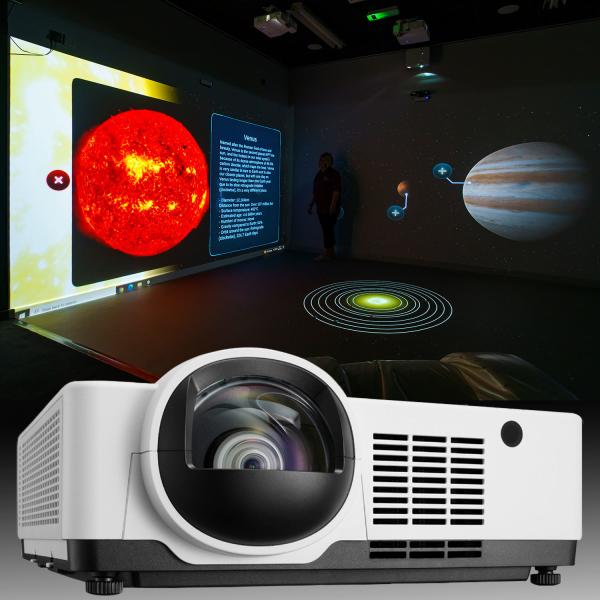 Cheap Short-Throw Laser Projector with 10W Speaker and Keystone Immersive Visual Projection for sale