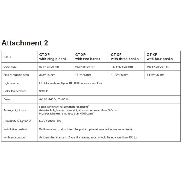 2.5 Cm Thickness LED X Ray Film Viewer With Imported Acrylic Transparent Board