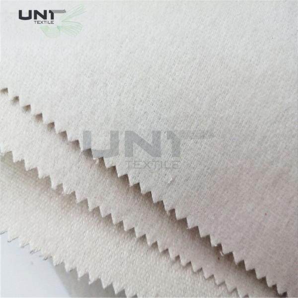 Cheap Wool Necktie Interlining Plain Weave / Polyester Tie Interlining Good Elasticity for sale