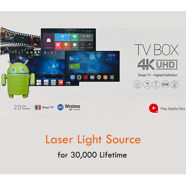 Ultra HD 5200 Lumen Laser Movie Projector High Brightness Home Theater