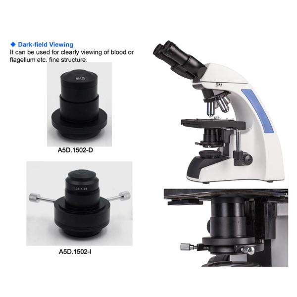 infinity Plan Achromatice Compound Optical Microscope 3W LED A12.1502 Backward Quadruple Nosepiece