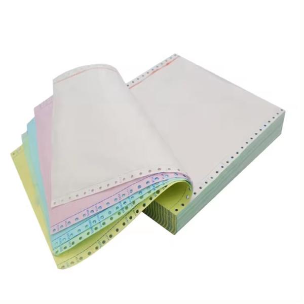 Cheap One sided Perforated Continuous Computer Form Paper With 92% Brightness for sale