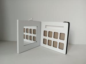 Quality C2S Paper Matt Make Up Triangle Eyeshadow Palette 8 Colors With Mirror wholesale