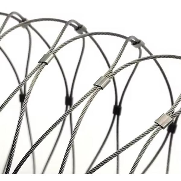 Helideck Perimeter Wire Mesh Safety Net SS316 Drop Safety Wire Rope Nets