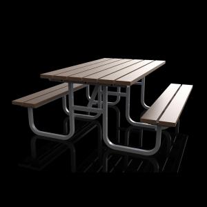 Quality Rectangular Outdoor Table Benches With Hot Dip Galvanized Powder Coated wholesale
