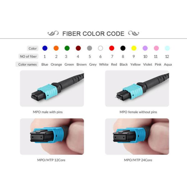 MPO To 12 X SC 12 Fibers 0.9mm Mulit Mode MPO Fiber Cable