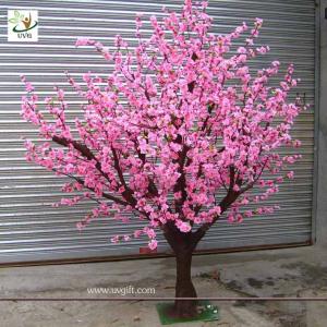 Quality UVG CHR036 pink silk trees with artificial peach blossom for indoor wedding decoration wholesale