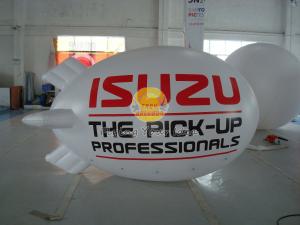 Quality Inflatable 0.18mm PVC Helium Zeppelin , Exhibition Digital Printing Helium Airships wholesale