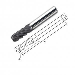 China Solid Tungsten Carbide Ball Nose End Mills For Graphite on sale