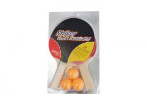 Quality Table Tennis Set 2 Rackets with 3 Yellow Balls Sponge 1.5mm Pimple Rubber for Family Fun wholesale