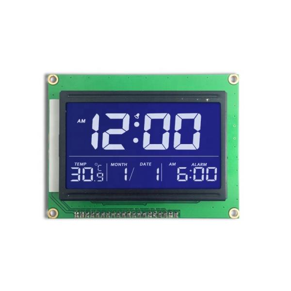 Cheap STN Blue 128x64 Dot Matrix LCD Display Screen COG Type ISO Certificate for sale