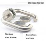 Euro Style 316 Stainless Steel Door Handles Tube Lever Type For Wooden Metal