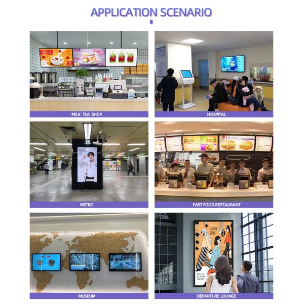 High Brightness LCD Display Monitor HD Poster School Digital Signage