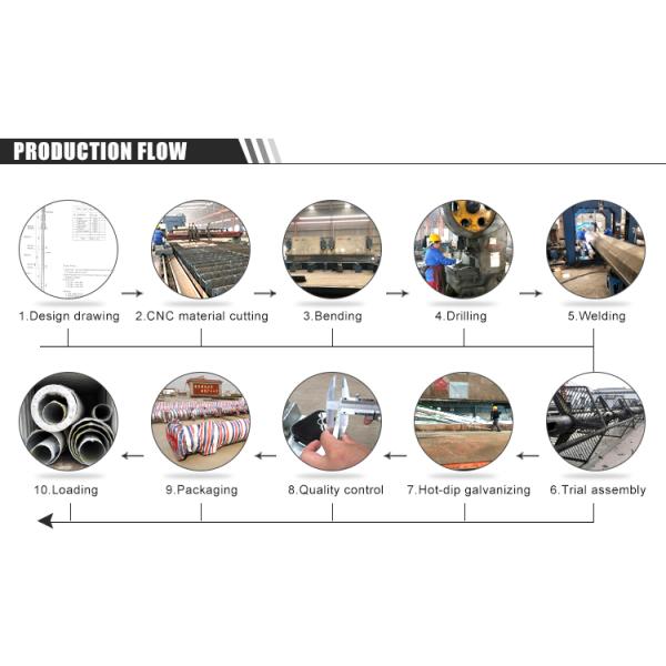 Factory Customized 60M 3 Legged Tubular Steel Self Supporting Cell Phone Telecommunication Towers