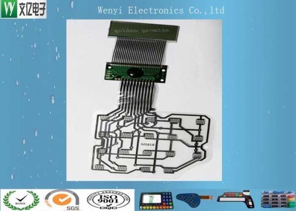 Cheap Customized PET Flex Circuit Cable 14 Pin Connector Three Layers Two Sides ESD Shield Layer for sale